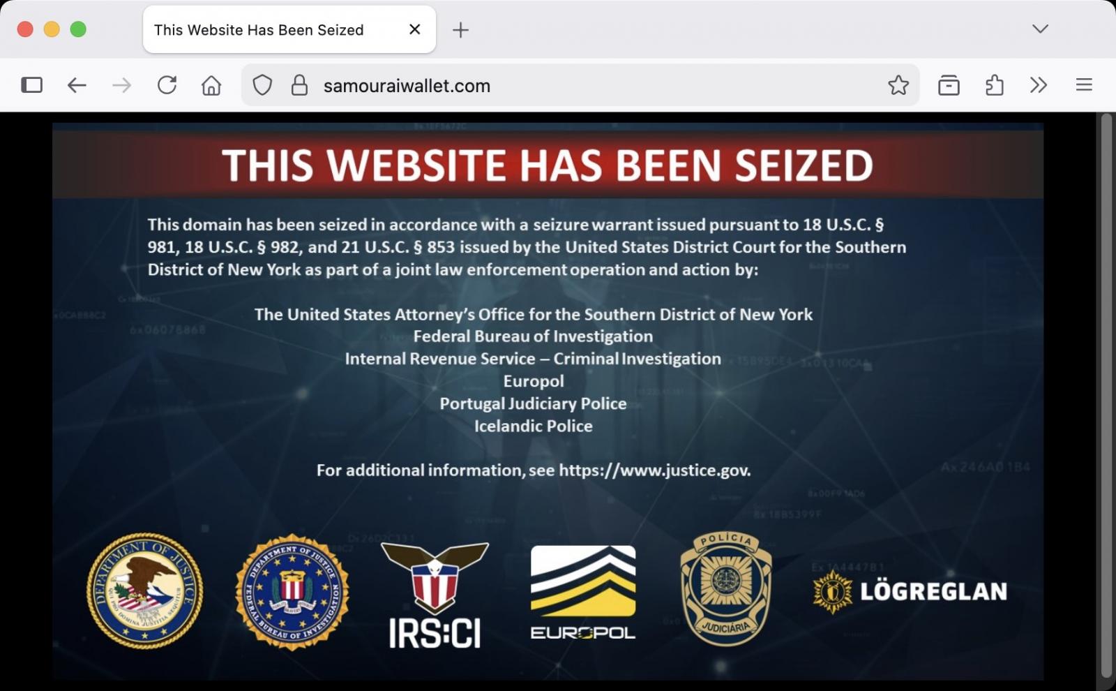 Πανό κατάσχεσης Σαμουράι